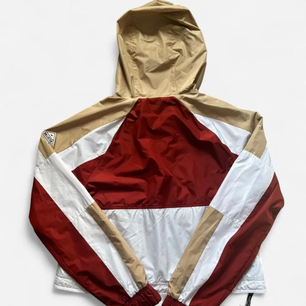 Hollister Color Block Windbreak Cropped Hooded Jacket